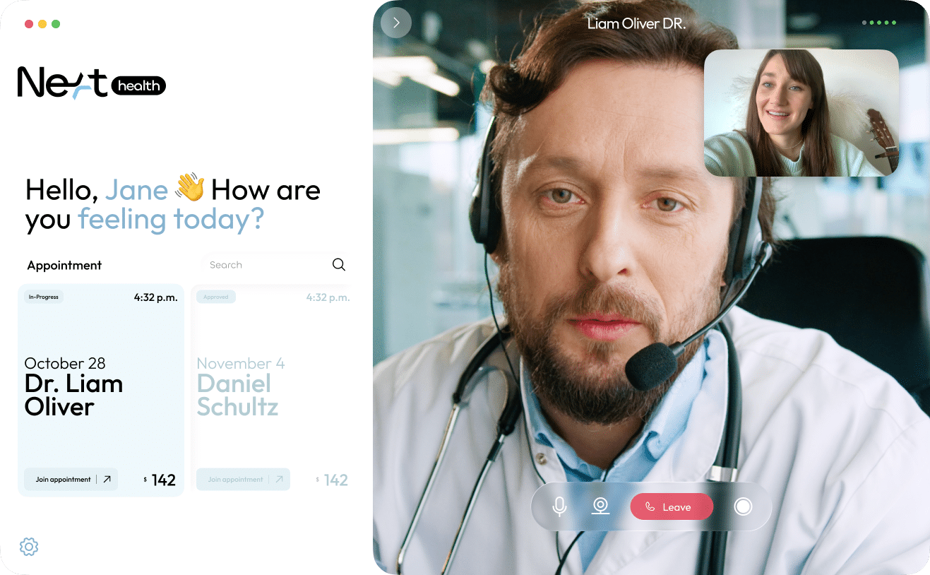 Next Health window