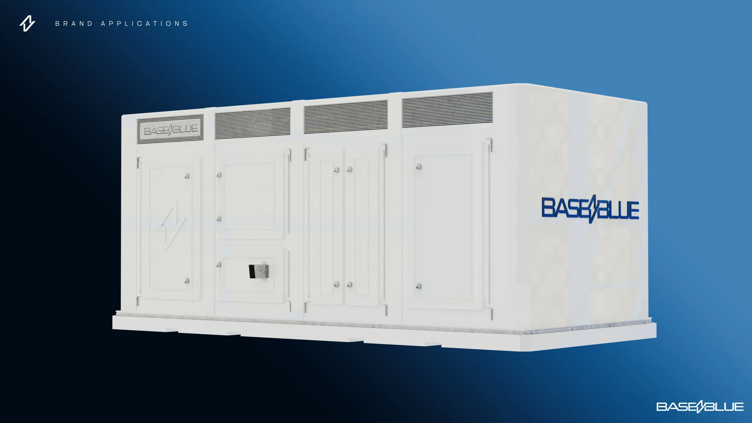 BaseBlue Power fuel cell unit with the logo