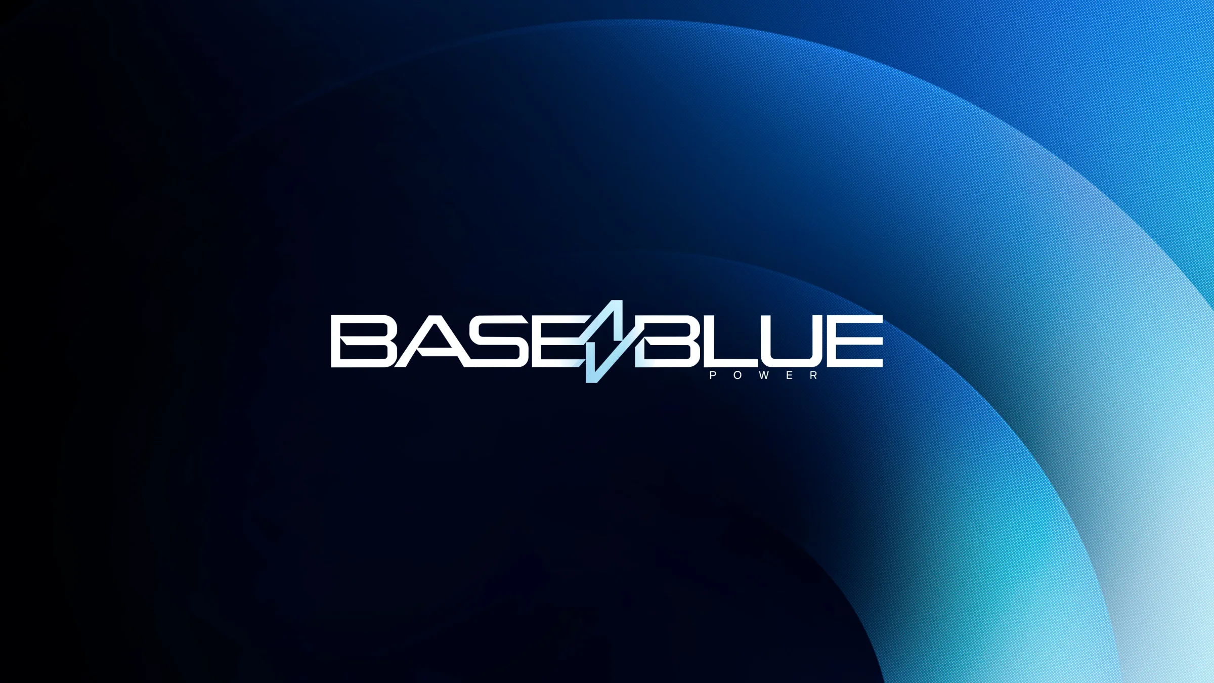 Logo de BaseBlue Power sobre un degradado azul