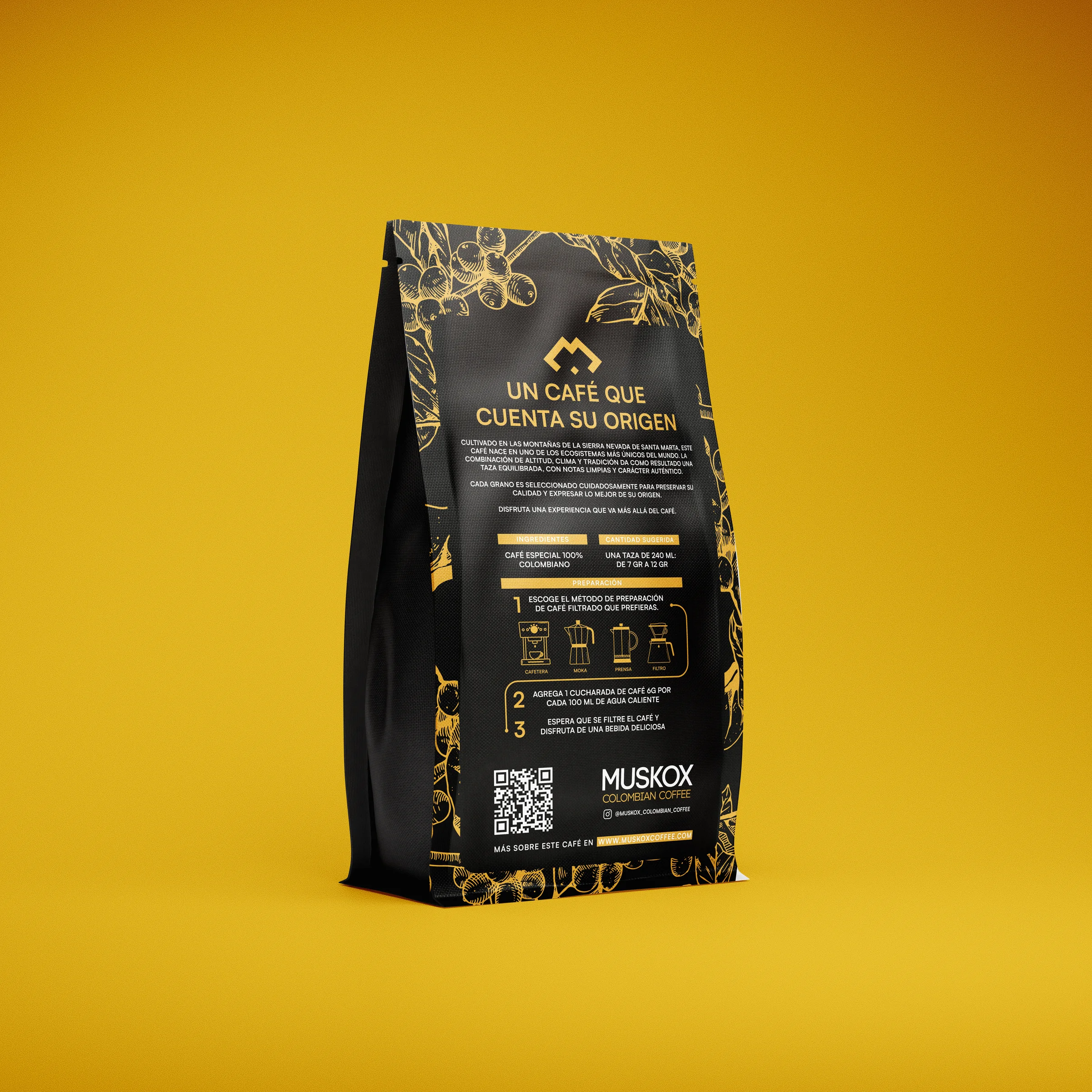 Belo Specialty Coffee · muskox negro reverso