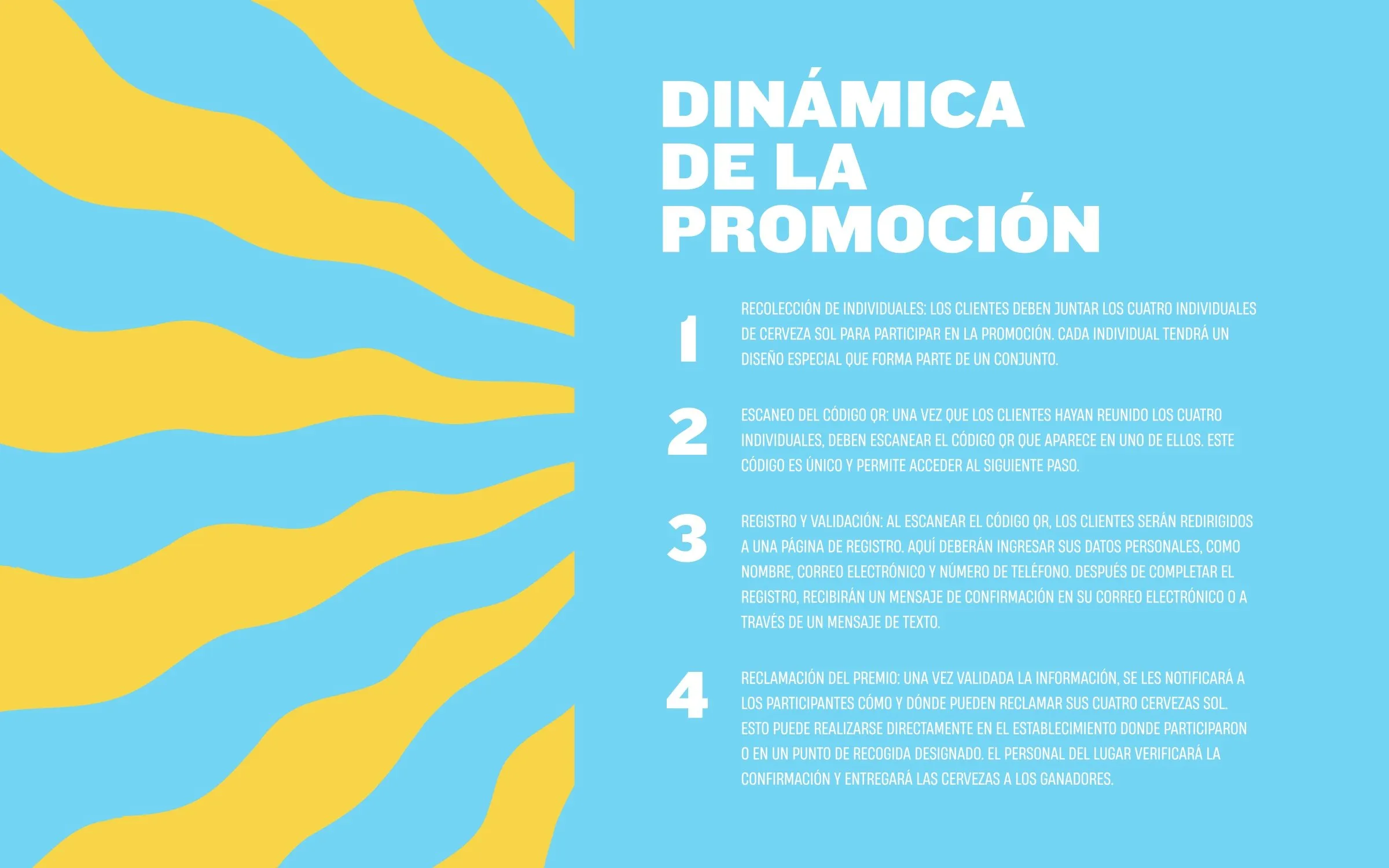 Cerveza Sol promotion flow: scan the code, fill in the form and win on the phone